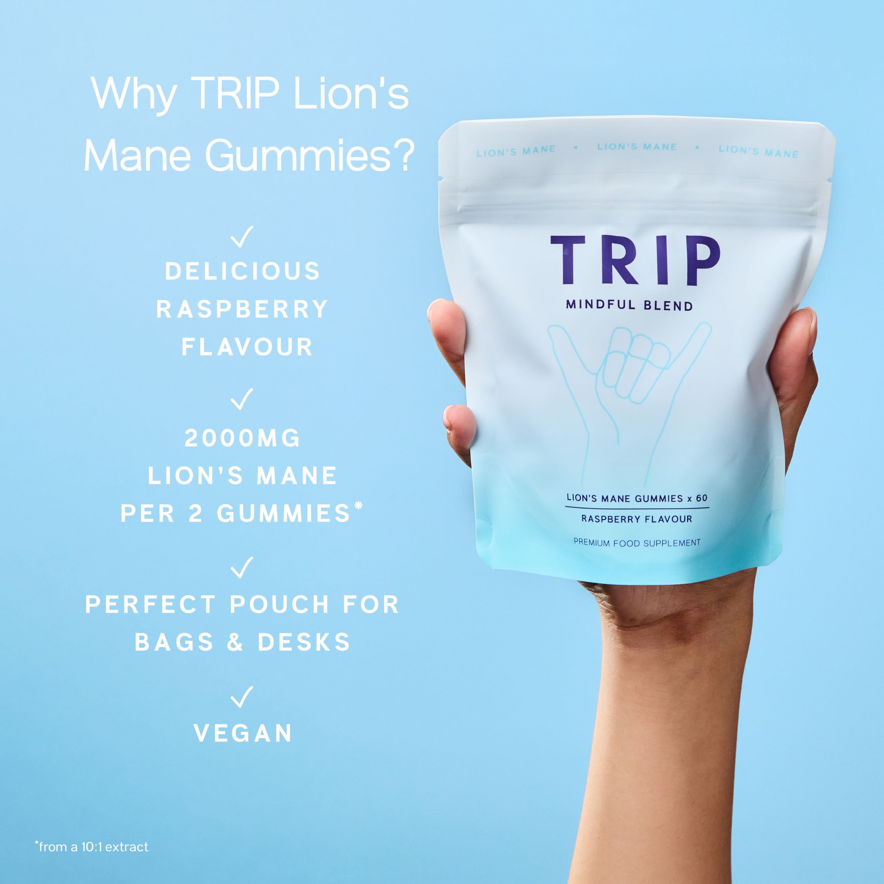 Raspberry Lion’s Mane Gummies