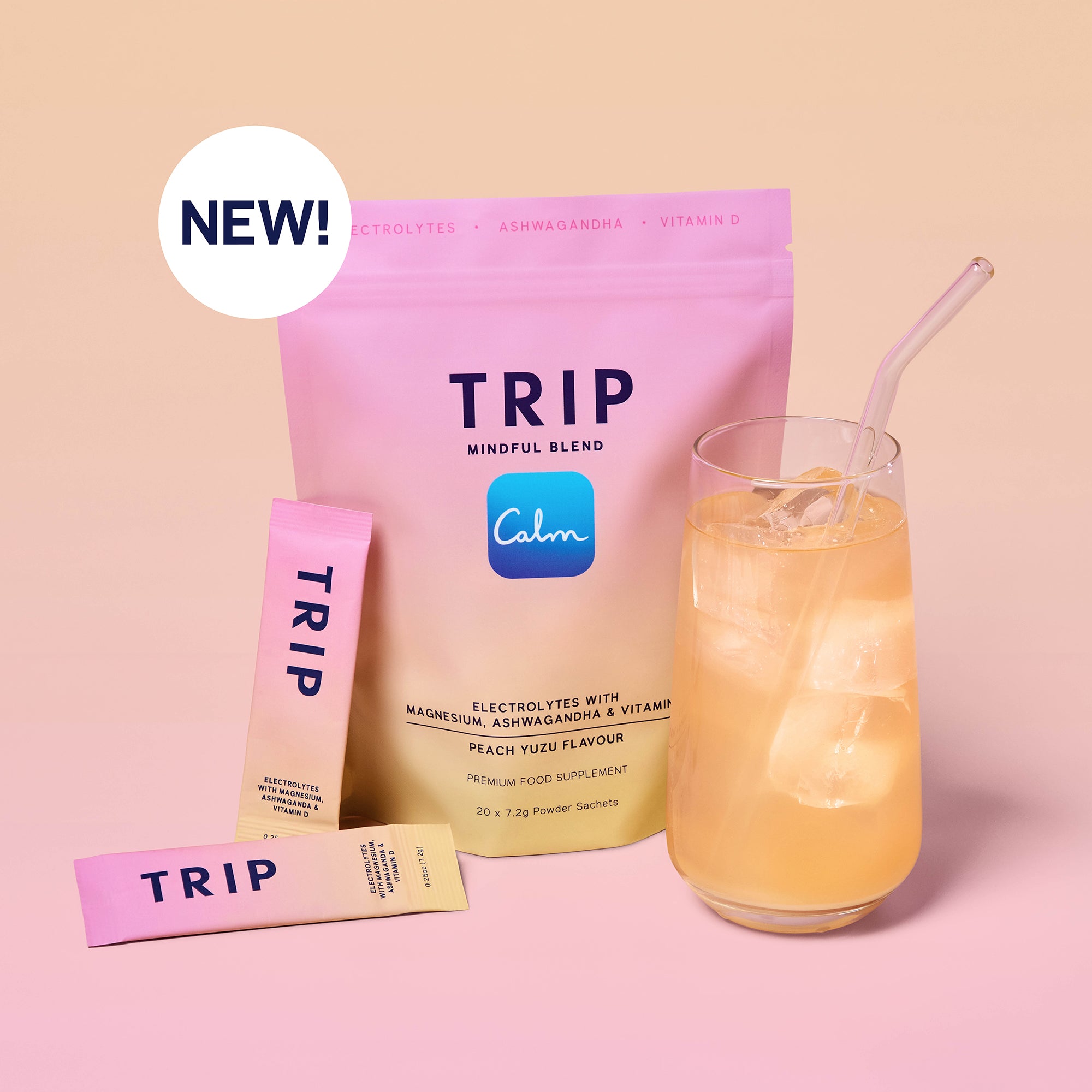 Peach Yuzu Electrolytes, Magnesium & Vitamin D