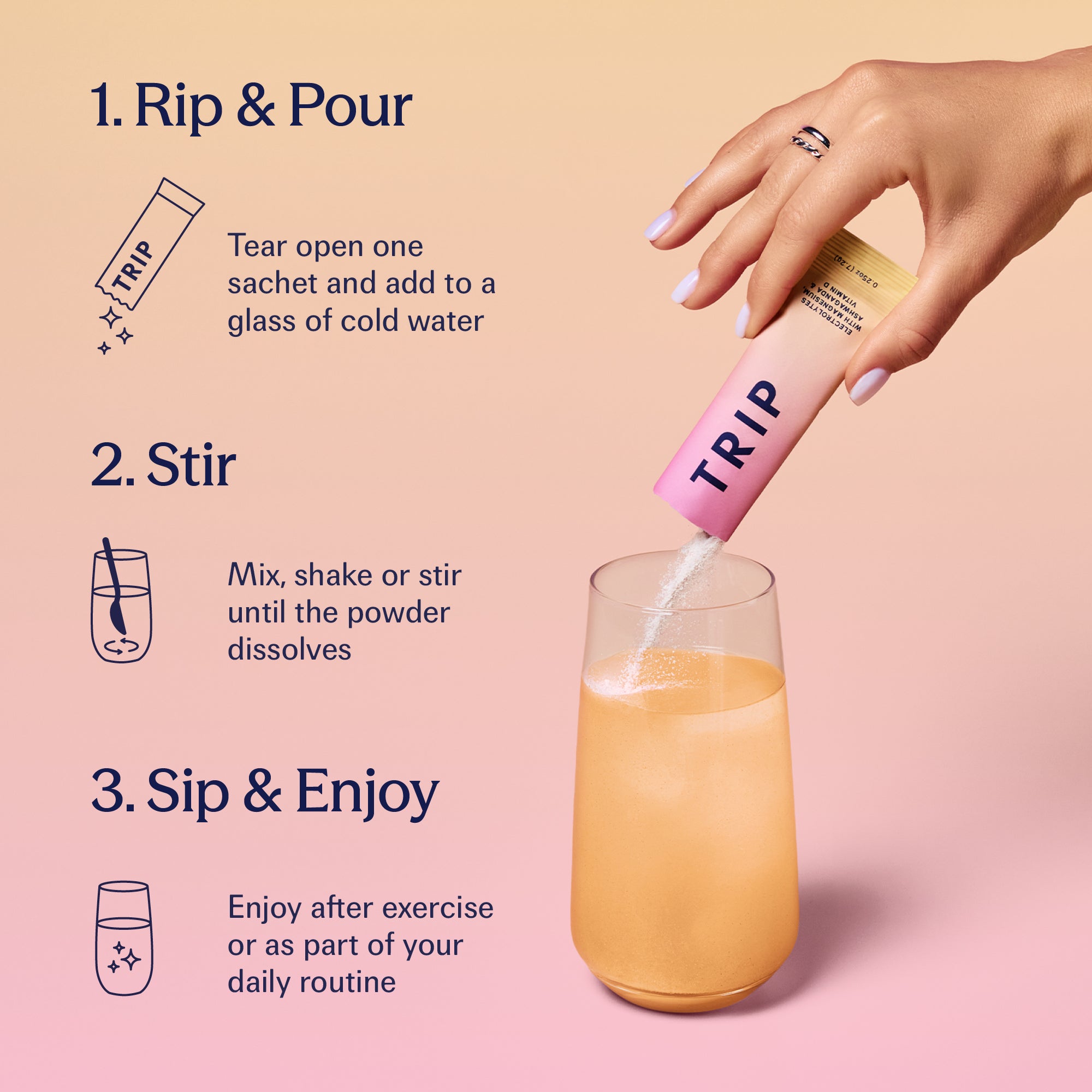 Peach Yuzu Electrolytes, Magnesium & Vitamin D