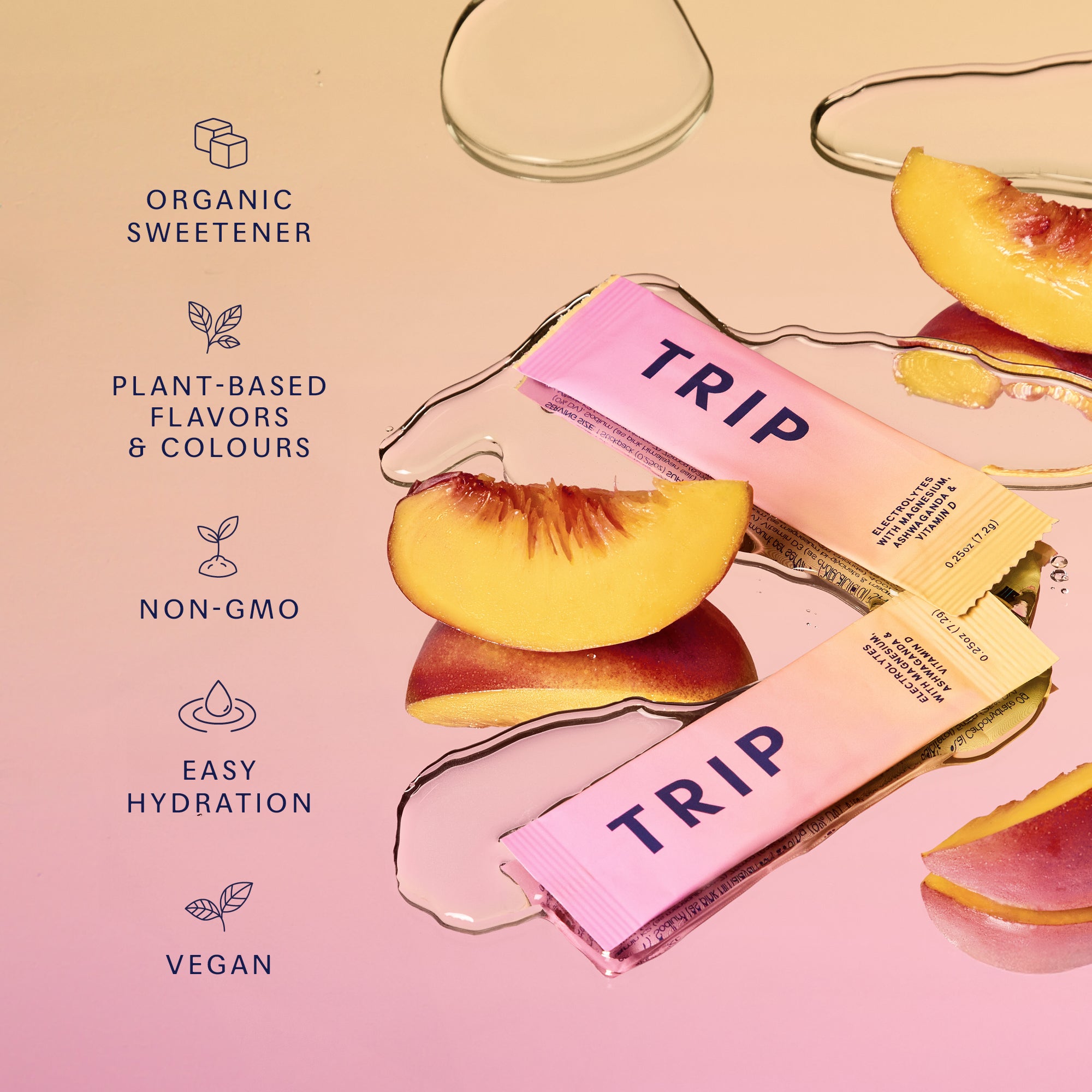 Peach Yuzu Electrolytes, Magnesium & Vitamin D