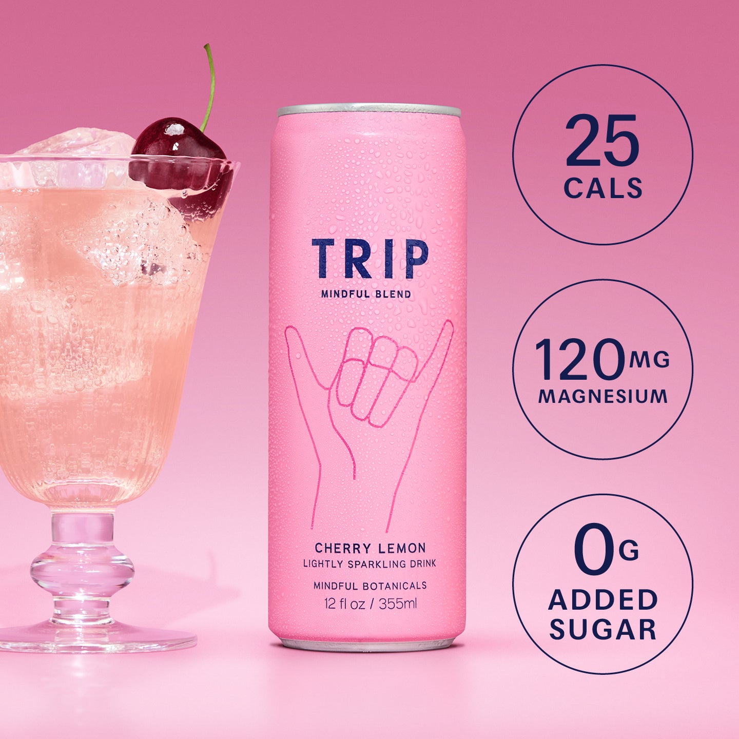 Cherry Lemon Mindful Blend Sparkling Drink​​ | TRIP