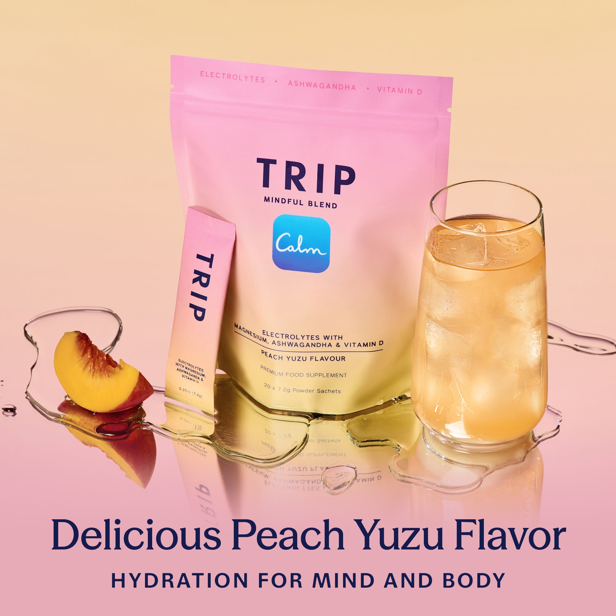 Peach Yuzu Electrolytes, Magnesium & Vitamin D