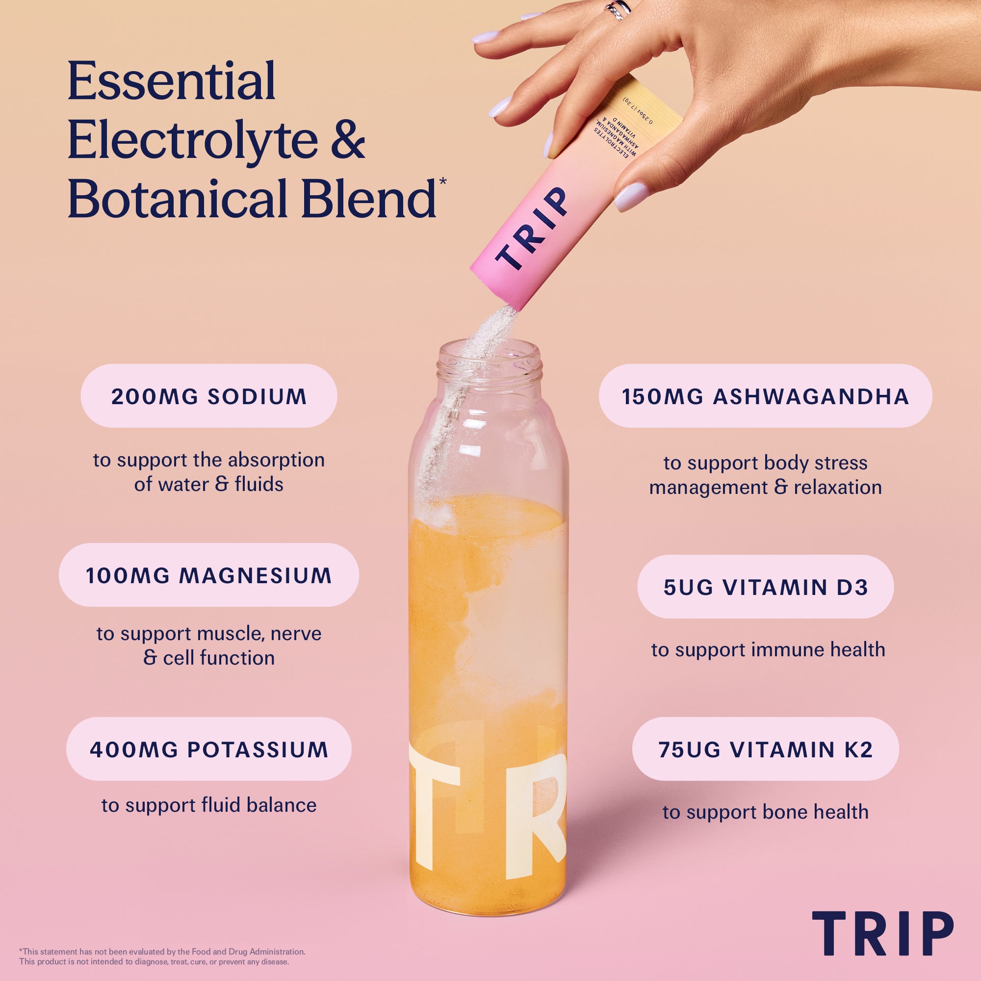 Peach Yuzu Electrolytes, Magnesium & Vitamin D