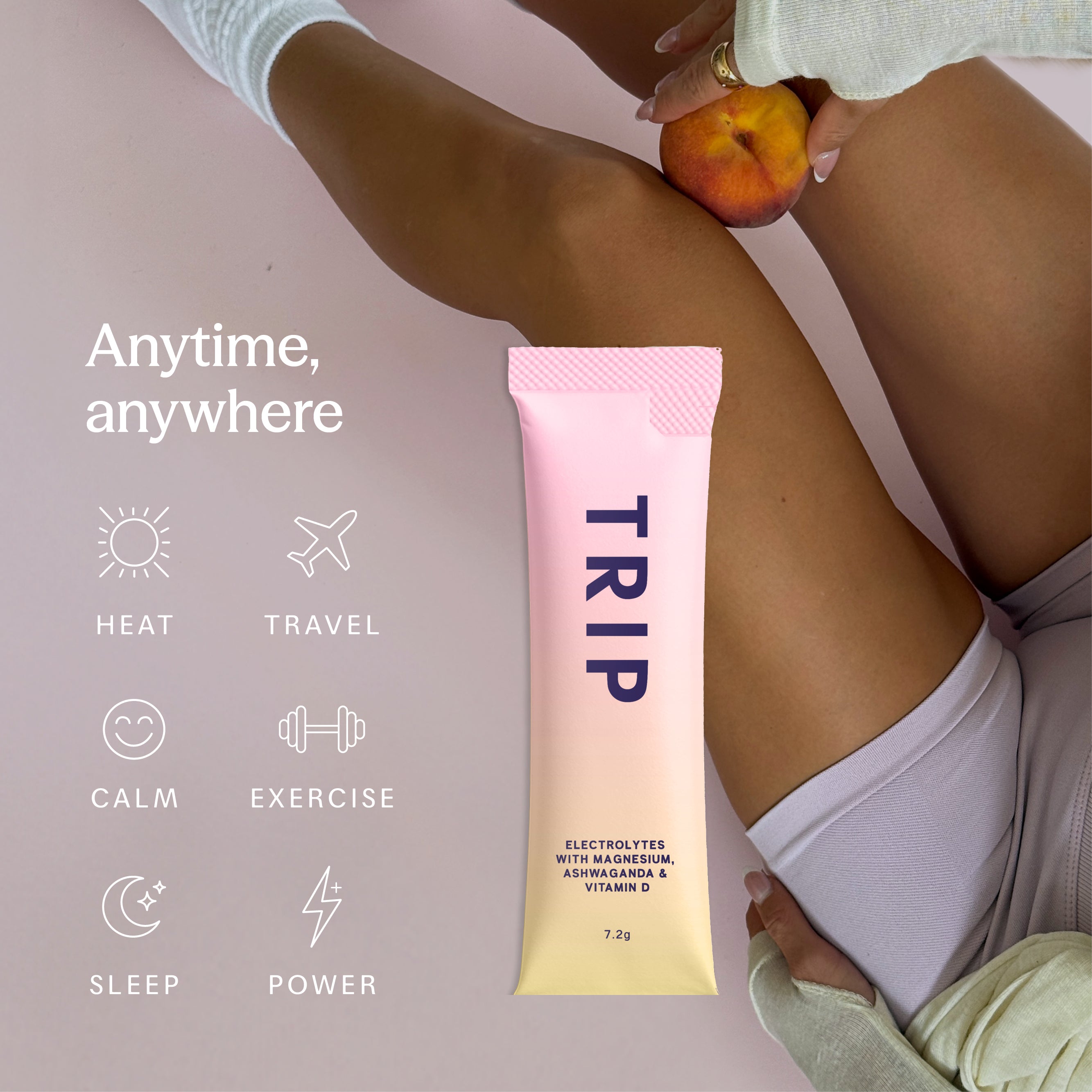 Peach Yuzu Electrolytes, Magnesium & Vitamin D