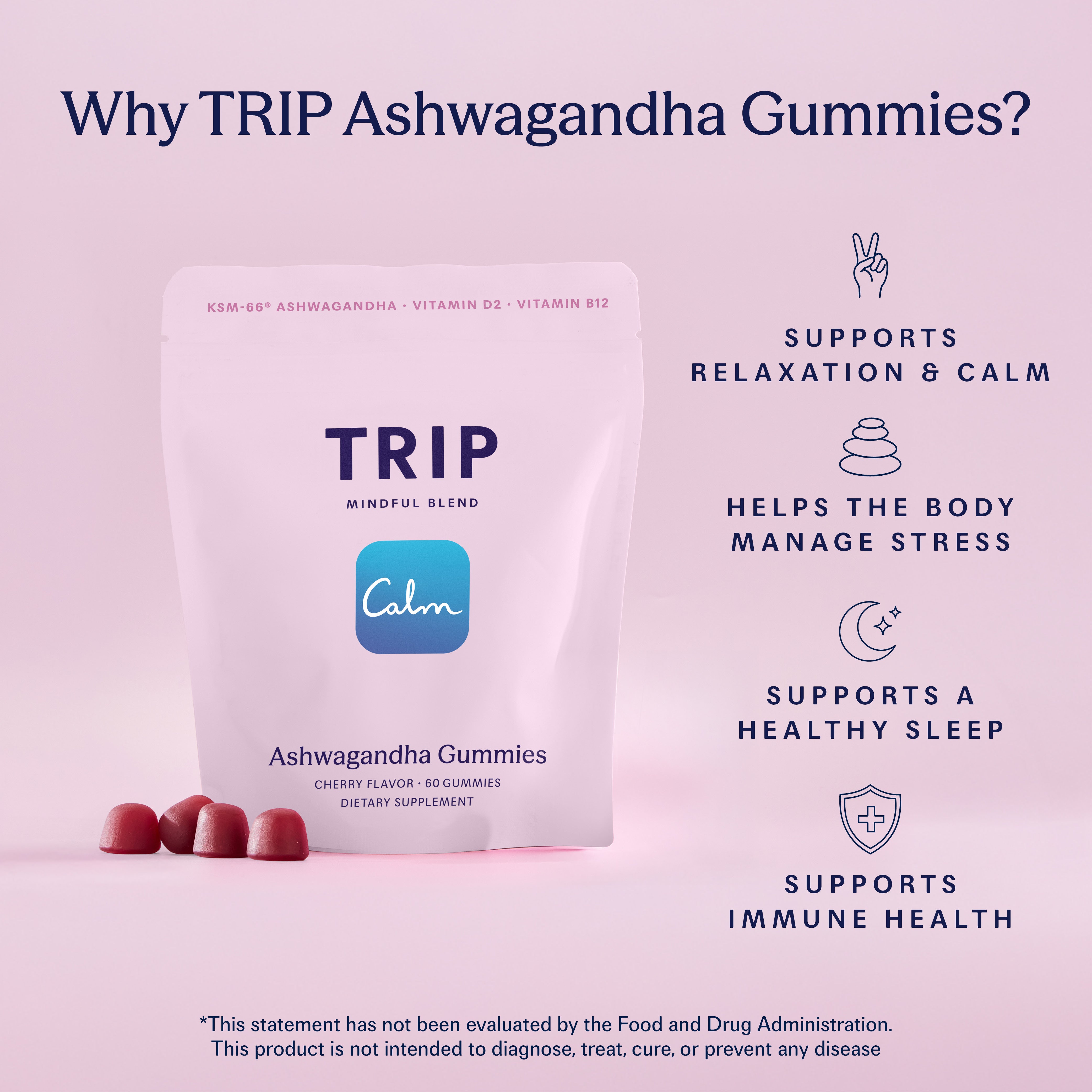 Cherry Ashwagandha & Vitamin D Gummies
